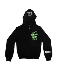 Image 1 of ANTI SOCIAL STAR FULL ZIP HOODIE