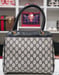 Image of Vtg Gucci Blue Monogram Handbag 