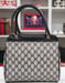 Image of Vtg Gucci Blue Monogram Handbag 