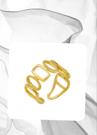 Image 1 of Gold Geometric Cut Out Ring