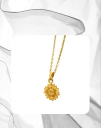 Image 3 of Sunflower Pendant Necklace | Gold