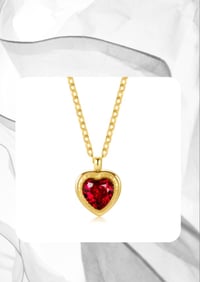 Image 2 of Ruby Red Heart Necklace