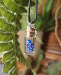 Image 1 of Seed necklace with charm ~ blue moon