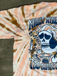 Image 1 of Night Minutes - Tie Dye T-Shirt - PEACHY BROWN