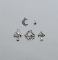 Image 2 of Seed necklace with charm ~ blue moon