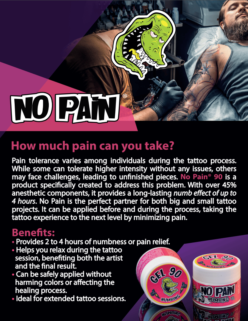 No Pain Gel tattoo numbing cream (1 container)