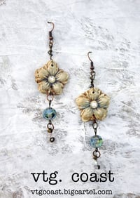 Image 4 of VTG Coast Flower Drop Earrings