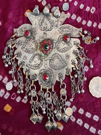 Image 1 of Tribal Central Asian Shield Pendant Huge - (STJO013)