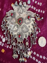 Image 2 of Tribal Central Asian Shield Pendant Huge - (STJO013)
