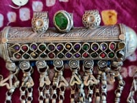Image 3 of Tribal Kuchi Prayer Tube Pendant - (TJ015)