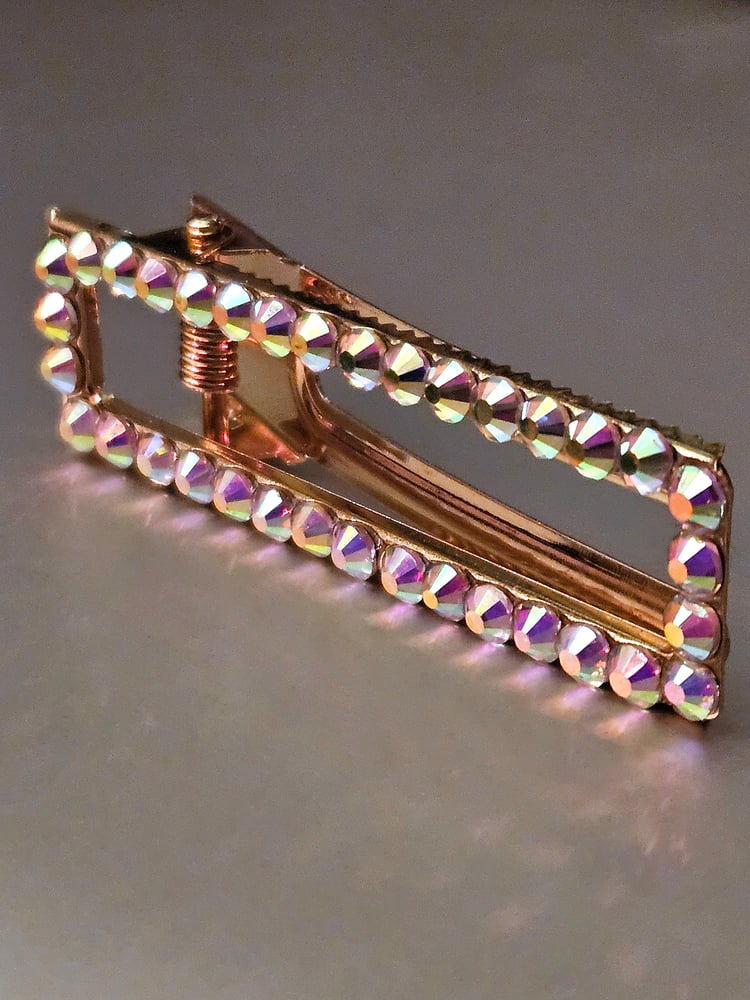 Image of Rhinestone Barrette- Rectangle