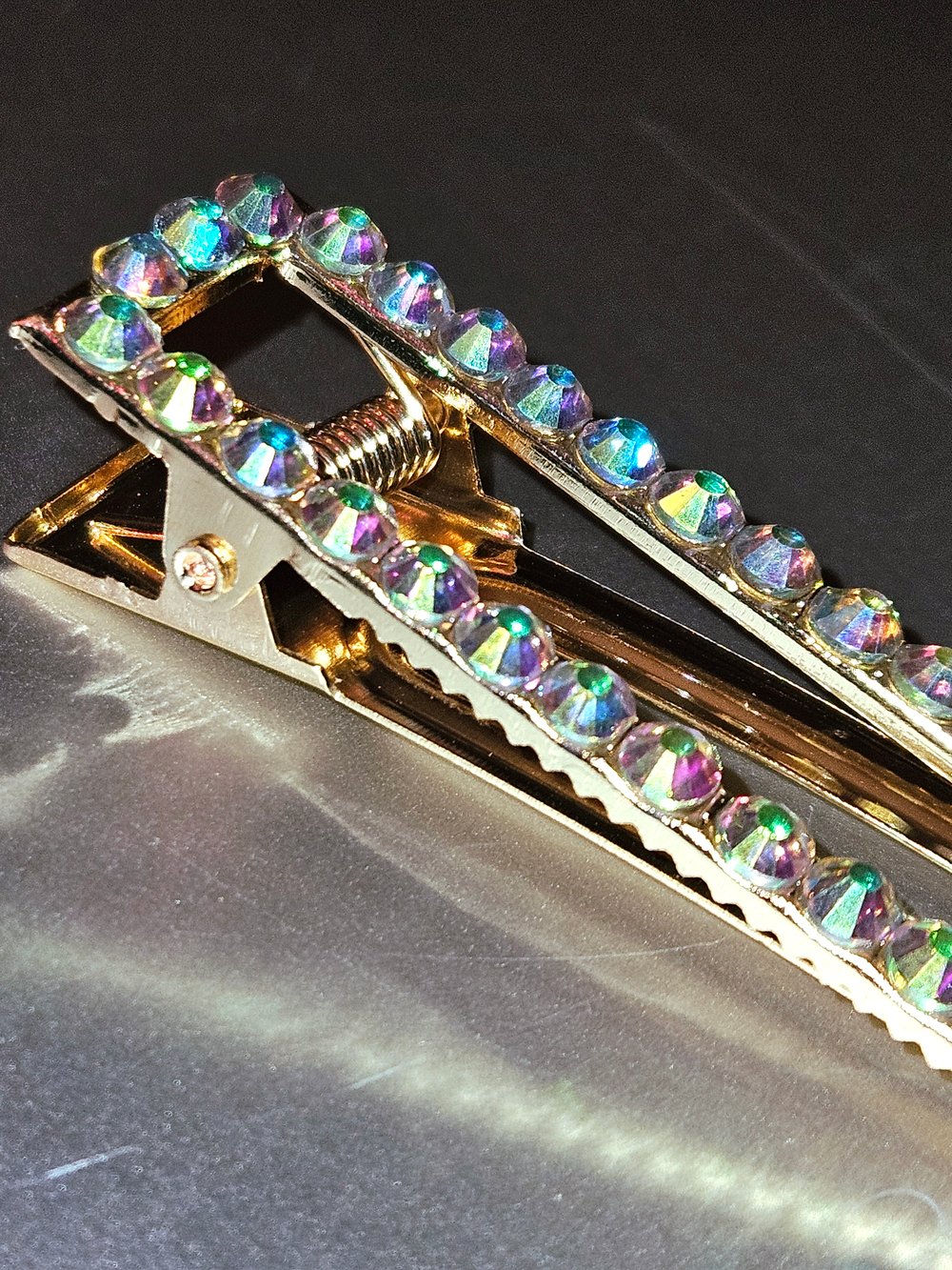 Image of Rhinestone Barrette- Rectangle