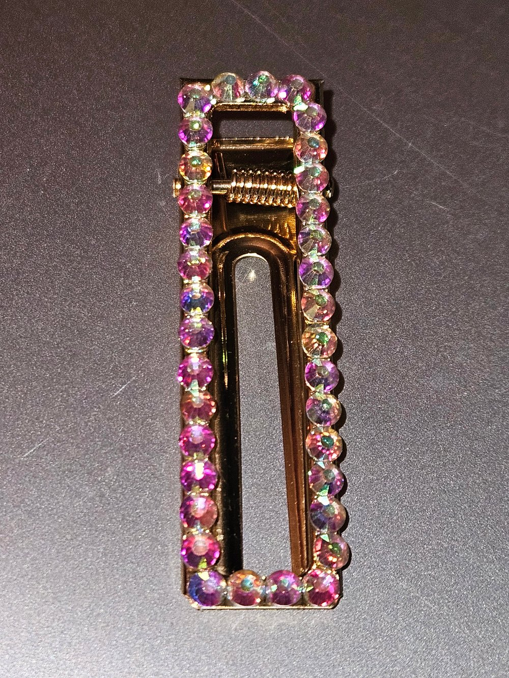Image of Rhinestone Barrette- Rectangle