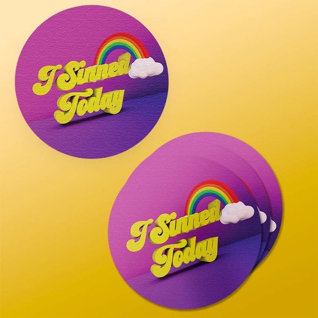 I Sinned Today Stickers