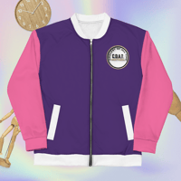 Image 1 of Pretty In Pink & Purple C.O.A.T. Unisex Bomber Jacket 