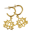 Ltd Ed - Gold Lotus Bloom Hoop Earrings