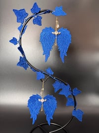 Image 1 of Blue Angel Wing Ivy Suncatcher