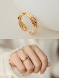 Image 3 of wire ring 个性绕线开口戒