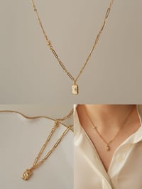 Image 1 of Sofia necklace 方形吊坠项链