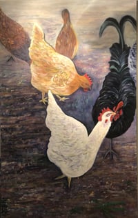 Image 1 of Chicken Hemp Love Affair  | original  artwork