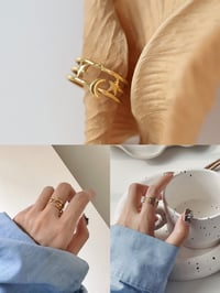 Image 1 of star and moon ring 星月戒指