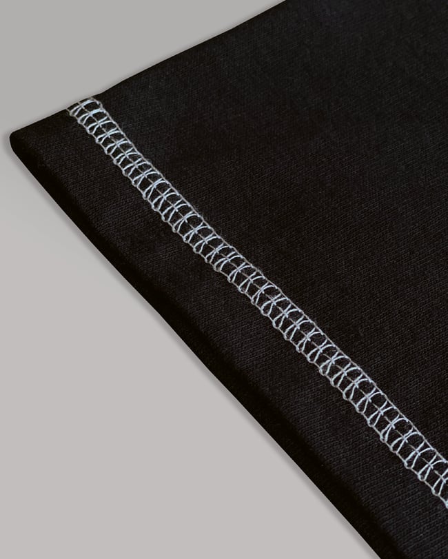 BLACK // CONTRAST STITCH TEE <p><del>$30.00</del> 