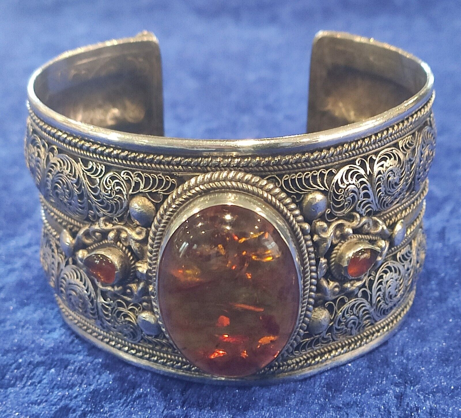 Vintage .925 K Navajo Sterling Silver Cuff Bracelet Stamped 