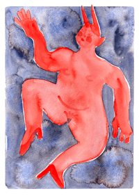 Image 1 of Dancing Devil Colour Print