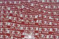 Image 1 of **LAST PACK**Pack of 25 10x5cm Hearts Heart of Midlothian On Tour Football/Ultras Stickers.