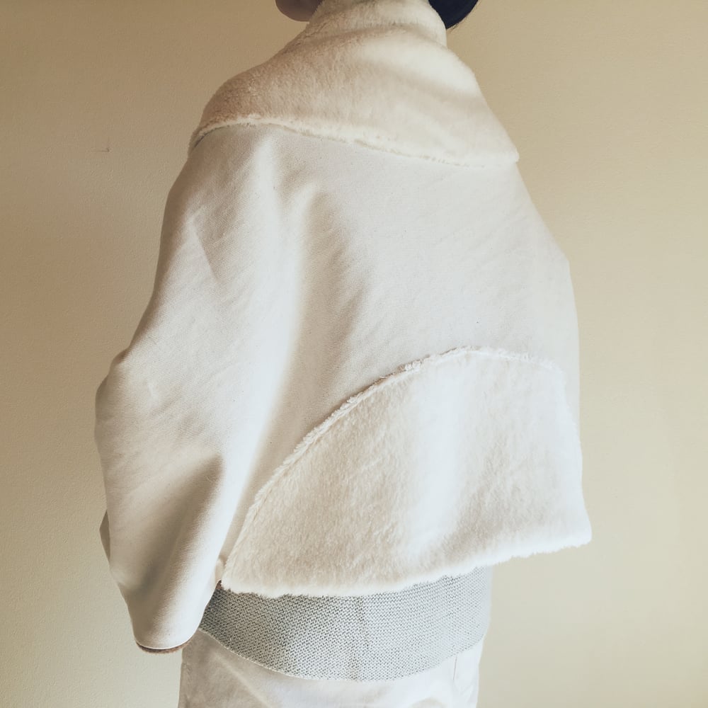 Image of shawl blanket wool & organic cotton