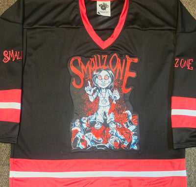 Image of SMALLZ ONE: 2023 COMICBOOK KILLA HOCKEY JERSEY 