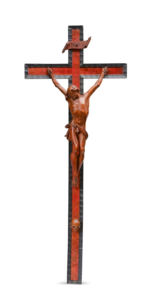 Image of 17th century Flemish boxwood Corpus-Crucifix attributed to Mattheus van Beveren