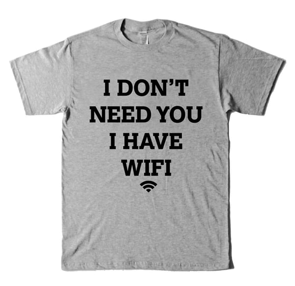 Image of Have Wifi (Heather Grey T-Shirt)