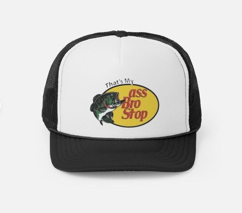 Image of hat That's my Ass Bro Stop Trucker Hat Mesh Hat adjustable Snap Back Cap white-black-gift-trucker