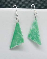 Image 1 of Resin Triangle Shaped Handmade Earrings