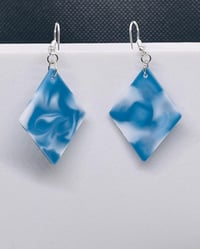 Image 1 of Resin Diamond Shaped Handmade Earrings