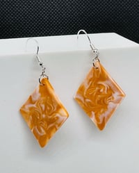 Image 2 of Resin Diamond Shaped Handmade Earrings