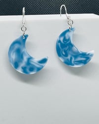 Image 2 of Resin Moon shaped Handmade Earrings