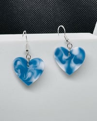 Image 2 of Resin Heart shaped handmade Earrings