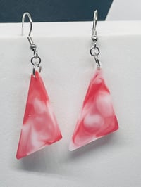 Image 3 of Resin Triangle Shaped Handmade Earrings