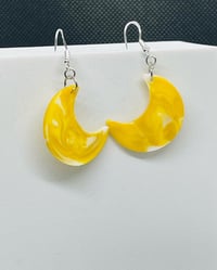 Image 3 of Resin Moon shaped Handmade Earrings