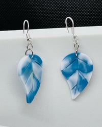 Image 3 of Resin Leaf shaped handmade Earrings
