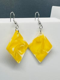 Image 4 of Resin Diamond Shaped Handmade Earrings