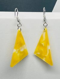 Image 4 of Resin Triangle Shaped Handmade Earrings