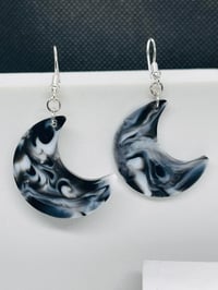 Image 4 of Resin Moon shaped Handmade Earrings