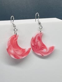 Image 5 of Resin Moon shaped Handmade Earrings