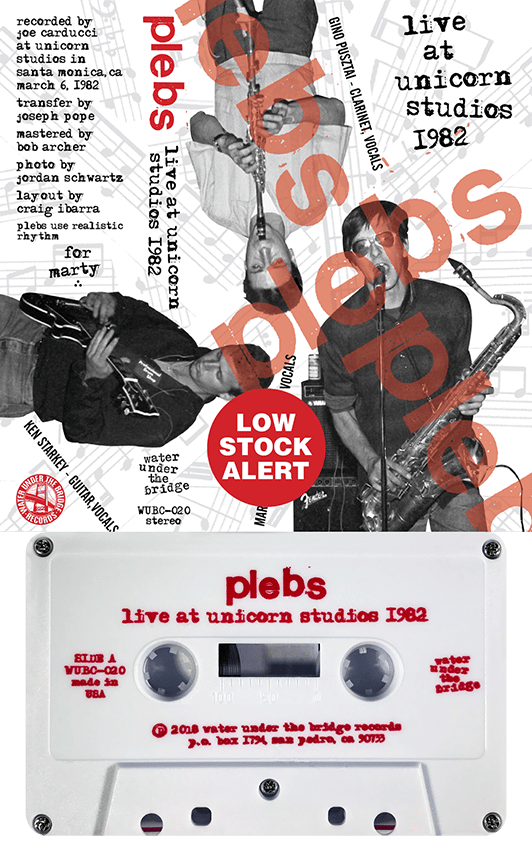 PLEBS - Live at Unicorn Studios 1982 → cass
