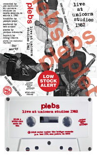 Image 1 of PLEBS - Live at Unicorn Studios 1982 → cass
