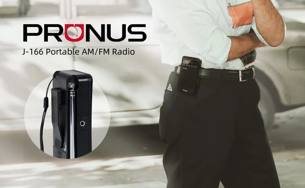 PRUNUS J-166 Pocket Portable Mini Radio FM/AM