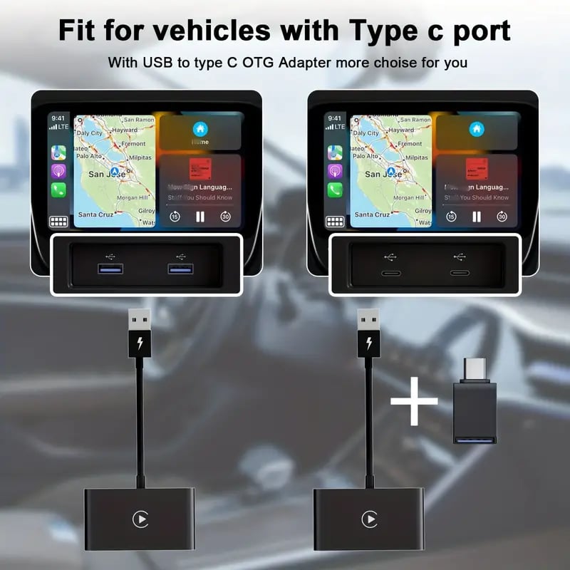 CarLink ProWire+, Wireless CarPlay Dongle For Wired CarPlay Cars
